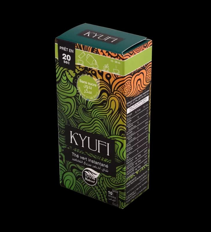 Thé vert soluble KYUFI 10x0.9GR Sans sucre